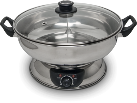 ELEKTRISCHE FONDUE PAN 2-VAK 4.5LITER