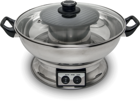 ELEKTRISCHE FONDUE PAN/ HOTPOT PAN 3,8LITER