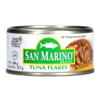 SAN MARINO TUNA FLAKES-ADOBO 180G