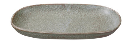 TOKYO DESIGN STUDIO -  VERT SAUGE OVAL PLATE 19X13X2.4CM