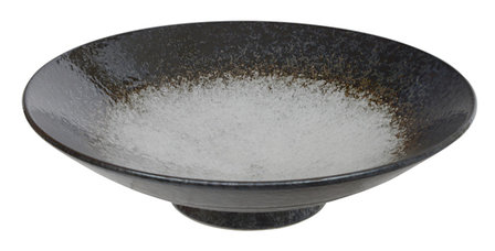  TOKYO DESIGN STUDIO - MINOYAKI ECLIPSE WHITE SHALLOW BOWL 28X8CM