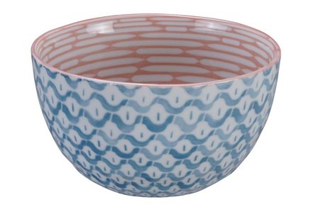 TOKYO DESIGN STUDIO - MIXED BOWLS NENRIN PINK/MEDAMA AQUA 15X8.5CM 750ML