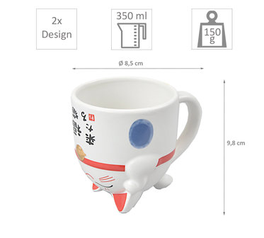 TOKYO DESIGN STUDIO - KAWAII LUCKY CAT MUG BLUE 8,5X9,8CM 350ML