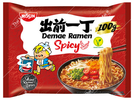 NISSIN INSTANT DEMAE RAMEN NOODLES SPICY 100GR