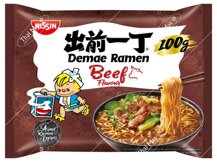 NISSIN INSTANT DEMAE RAMEN NOODLE BEEF 100GR