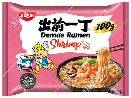 NISSIN INSTANT DEMAE RAMEN NOODLE SHRIMP 100GR