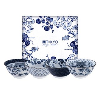 TOKYO DESIGN STUDIO - FLORA JAPONICA TAYO BOWL SET 4PCS 15.5X7CM 500ML