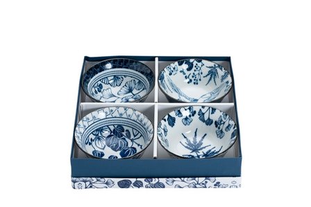 TOKYO DESIGN STUDIO - FLORA JAPONICA TAYO BOWL SET 4PCS 15.5X7CM 500ML