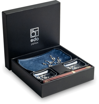 EDO JAPAN  - SUSHI SET HANA BLAUW 22X14CM|H3CM 6PCS