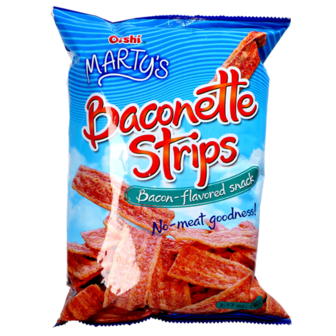 MARTHY&#039;S BACONETTE STRIPS BACON FLAVORED 90GR OISHI