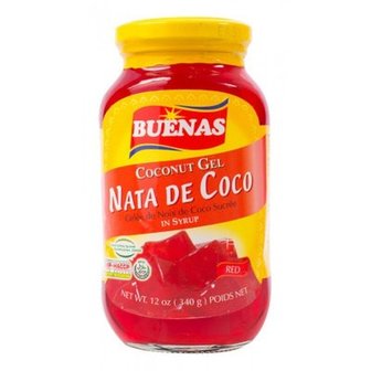 BUENAS - COCONUT GEL RED NATA DE COCO 340G