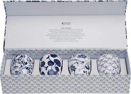 TOKYO DESIGN STUDIO - FLORA JAPONICA CUP W/GIFTBOX 4pcs 6.7x7.7 cm 170ml