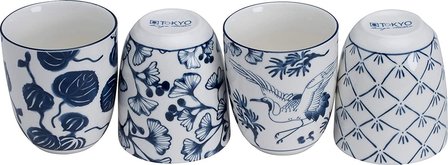 TOKYO DESIGN STUDIO - FLORA JAPONICA CUP W/GIFTBOX 4pcs 6.7x7.7 cm 170ml