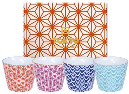 TOKYO DESIGN STUDIO -STAR WAVE CUP GIFTSET 4pcs 8.3x6.5cm 180ml