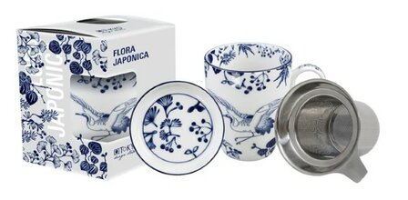 TOKYO DESIGN STUDIO- FLORA JAPONICA MUG GIFTBOX CRANE W/STRAINER