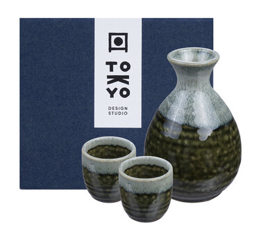 TOKYO DESIGN STUDIO - SAKE SET 1:2 ORIBE IRABO 8X12.5 + 4,5X4,5 CM 300ML +50ML