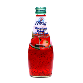 V-FRESH THAI STRAWBERRY DRINK WITH BASIL SEED 290ML