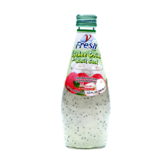 V-FRESH THAI LYCHEE DRINK WITH BASIL SEED 290ML