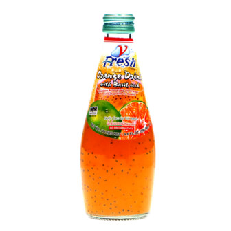 V-FRESH THAI ORANGE FLAVOR DRINK WITH BASIL SEED 290ML