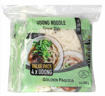 GOLDEN PAGODA - UDONG NOODLE  VALUE PAC (4X200G)