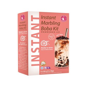 INSTANT MARBLING BOBA KIT BLACK TEA 4X60GR O&#039;BUBBLE