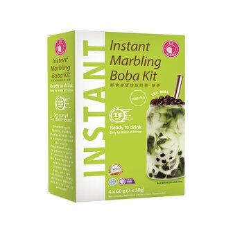 INSTANT MARBLING BOBA KIT MATCHA 4X60GR O&#039;SBUBBLE