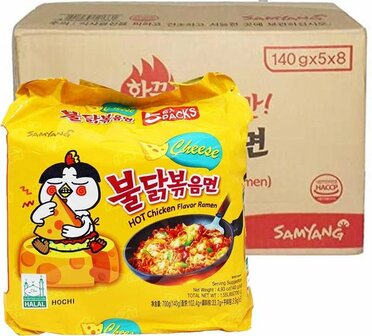 SAMYANG Hot Chicken Ramen Cheese - Instant Noodles Ramen (box 40stuks)