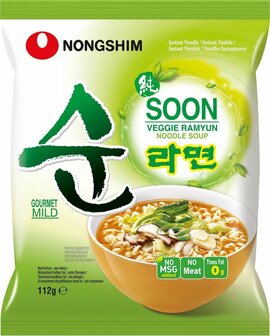 NONGSHIM INSTANT NOODLE SOON VEGGIE 112GRX20 STUKS VEGANISTISCH