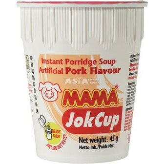 MAMA JOK CUP INSTANT PORRIDGE SOUP PORK FLAVOUR 45GR