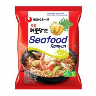 NONGSHIM INSTANT NOODLE SEAFOOD RAMYUN 10X125GR