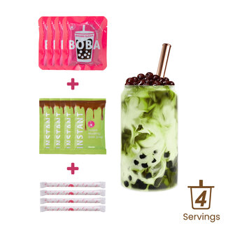 INSTANT MARBLING BOBA KIT MATCHA 4X60GR O&#039;SBUBBLE