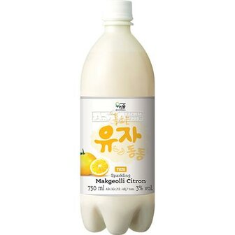 SPARKLING MAKGEOLLI CITRON 3% ALC. 750ML- WOORISOOL