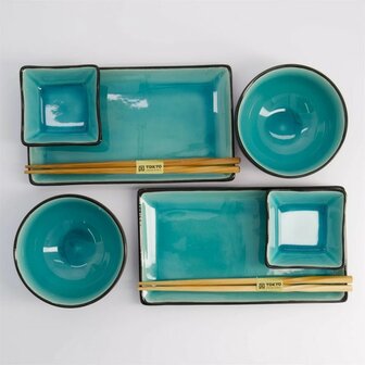 TOKYO DESIGN STUDIO - GLASSY TURQUOISE GIFTSET 8pcs