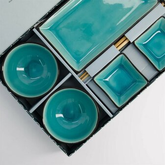 TOKYO DESIGN STUDIO - GLASSY TURQUOISE GIFTSET 8pcs