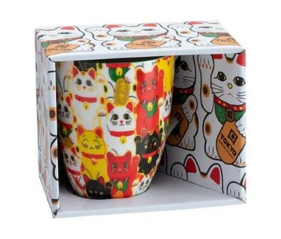 TOKYO DESIGN STUDIO - KAWAII LUCKY CAT MUG W/GIFTBOX MULTI CAT 