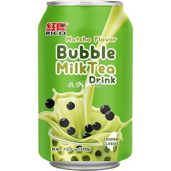 BUBBLE MILK TEA DRINK - MATCHA FLAVOR 350ML RICO