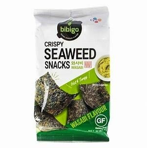 BIBIGO- CRISPY SEAWEED SNACKS WASABI 5GR