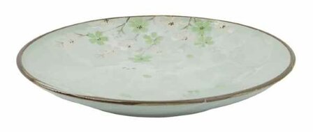 TOKYO DESIGN STUDIO- GREEN COSMOS PLATE 26X3.4CM