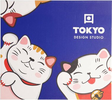 Tokyo Design Studio - Kawaii - Lucky Cat - Sushi Set - 6-delig - 2 Persoons