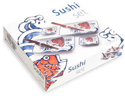 SUSHISET SAKANA 22X12,5CM|H2,5CM 2PERS