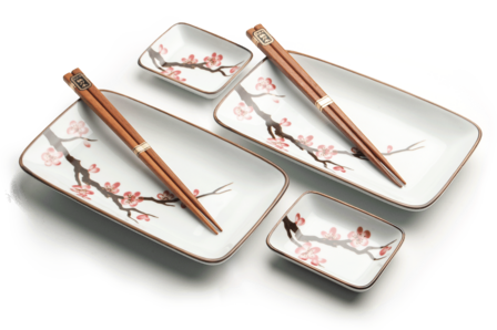 SUSHISET SAKURA 22X12,5CM|H2,5CM