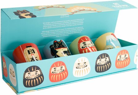 Tokyo Design Studio &ndash; Kawaii &ndash; Koppenset &ndash; 4 Stuks &ndash; 170ml