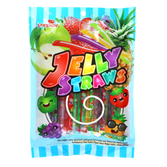 MINI JELLY STRAWS ASSORTED IN BAG 300GR SPESHOW