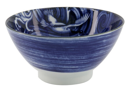 TOKYO DESIGN STUDIO - Japonism Crane Tendon Bowl 17.8x8.8cm 1000ml Blue 4/32