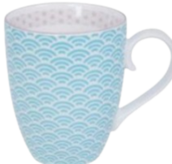 Tokyo Design Studio &ndash; Star Wave &ndash; Mok &ndash; Blauw&ndash; 8.5 x 10.2cm 380ml