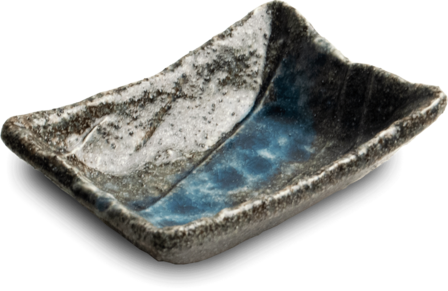 EDO JAPAN - Sausschaaltje zwart/ blauw 10 x 7 cm | H3 cm
