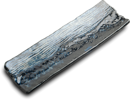 EDO JAPAN - Sushibord blauw/zwart, 32,5 x 10,5 cm | H2,5 cm