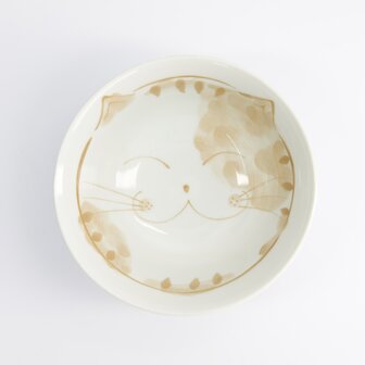 TOKYO DESIGN STUDIO - Kawaii Tayo Bowl Fuku Cat Neko Blue 15x7cmh 500ml MU-8007/B 6/48