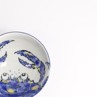 TOKYO DESIGN STUDIO - Seafood Rice Bowl 11.2x6.2cm 300ml Crab Blue LB54/KB 6/96