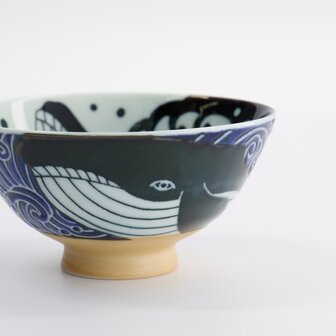 Kawaii Rice Bowl Whale 12.5x6.5cm 350ml MU-8010 10/120